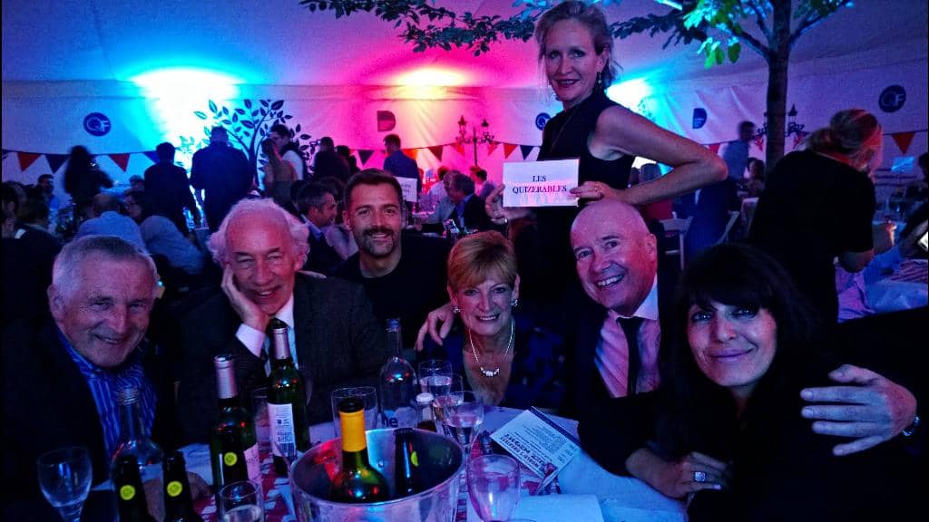 Dimbleby Quiz Night Team including Simon Callow, Claudia Winkleman and Jonathan Dimbleby 2015