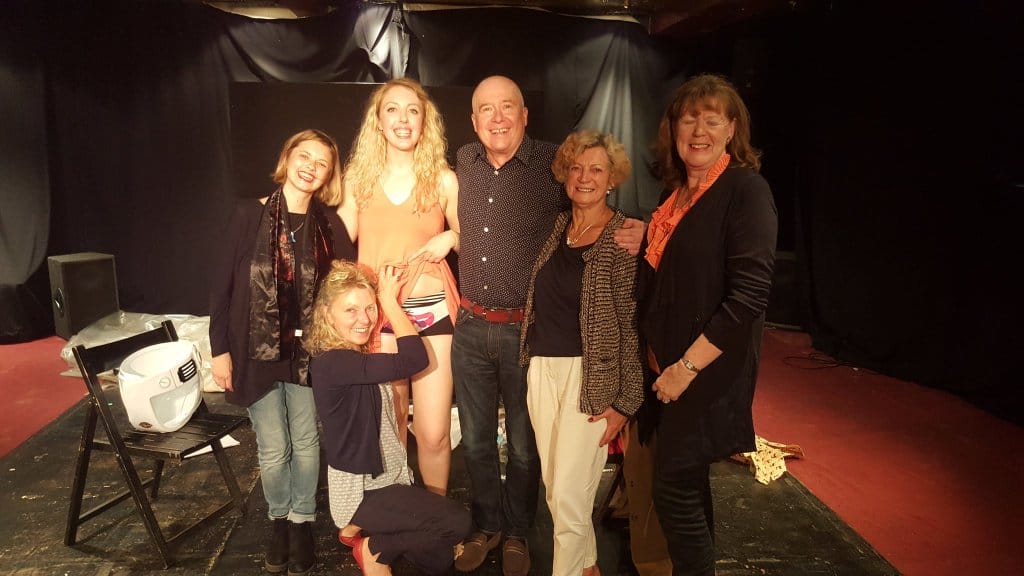 Chris and Sue with Karen Hobbs (Eve appeal) and friends at her one lady comedy show