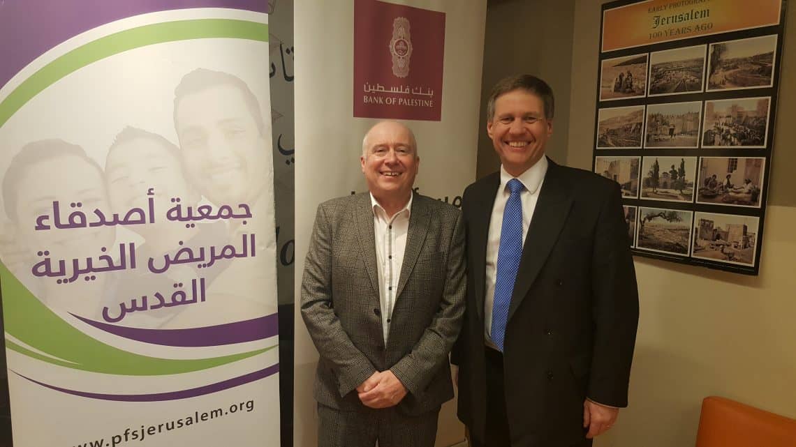Chris with Philip Hall (British Consulate-General) in Jerusalem) April 2018