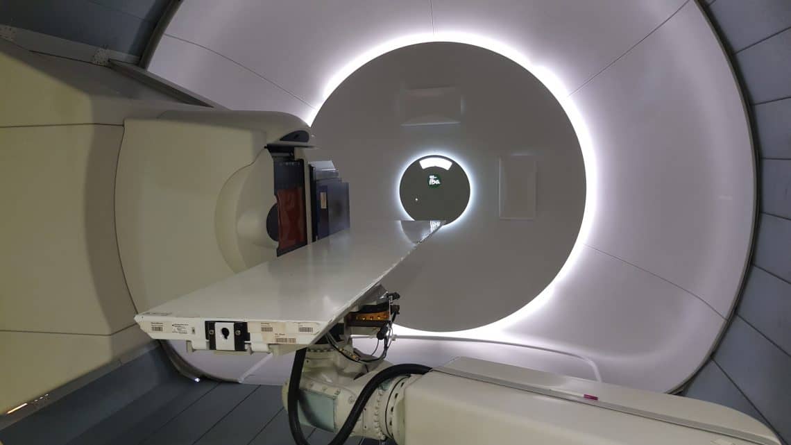 Great to have an 'up close and personal' view of the proton beam therapy machine in Prague May 2018