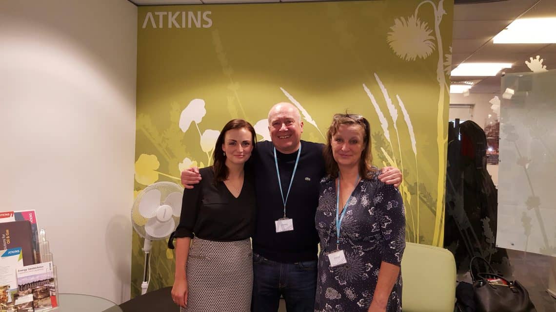 Chris with Hannah (Atkins) and Sarah (Lymphoma Association) Speaking about the impact of cancer and the workplace. Dec 2016