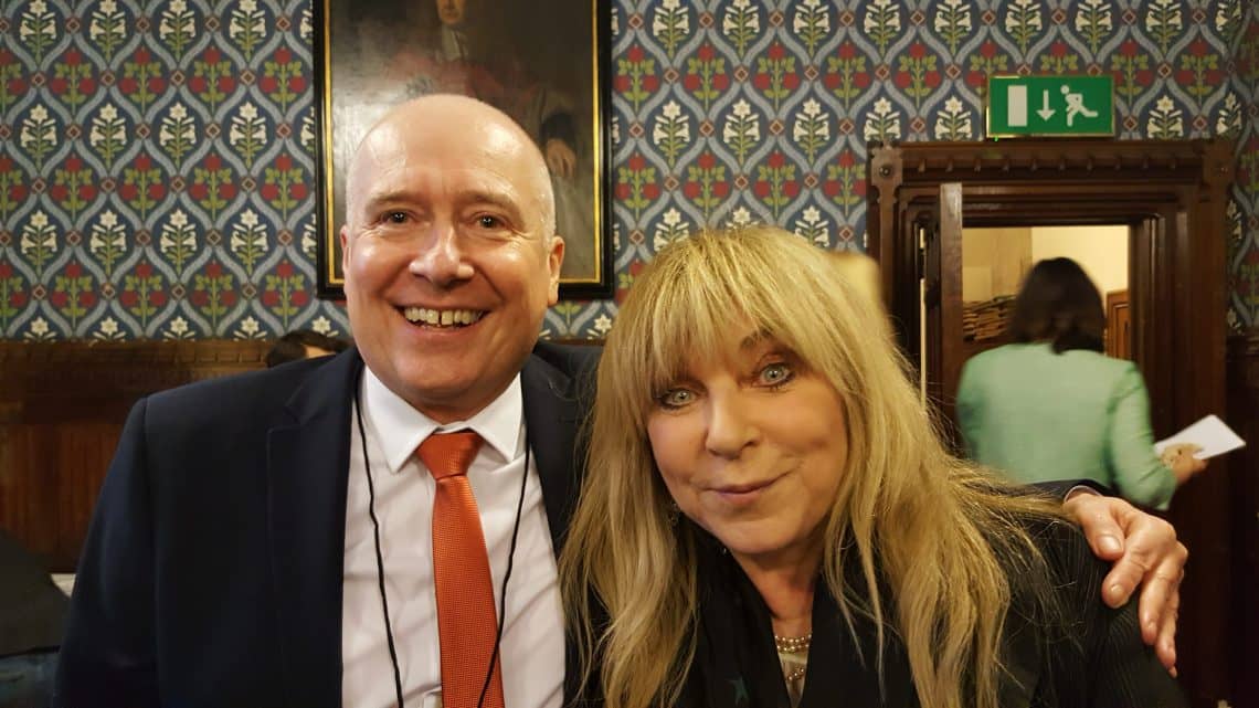 Chris with Helen Lederer at House of Commons Feb 2017