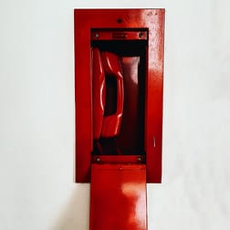 Red phone in hospital for urgent calls. 