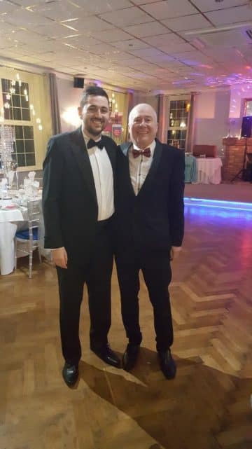 With Steven Evans at SimPal Christmas Ball 2018