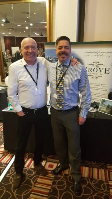 Chris with Brenden from The Grove Hotel at Swallows patient day 2017