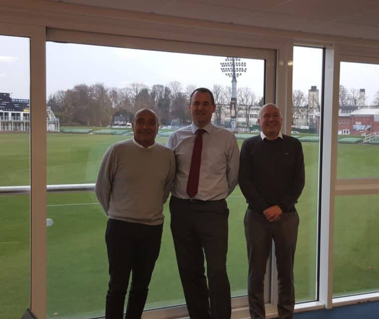 With Ben Green, CEO of Kent County Cricket Club and Zac Toumazi SimPal Ambassador