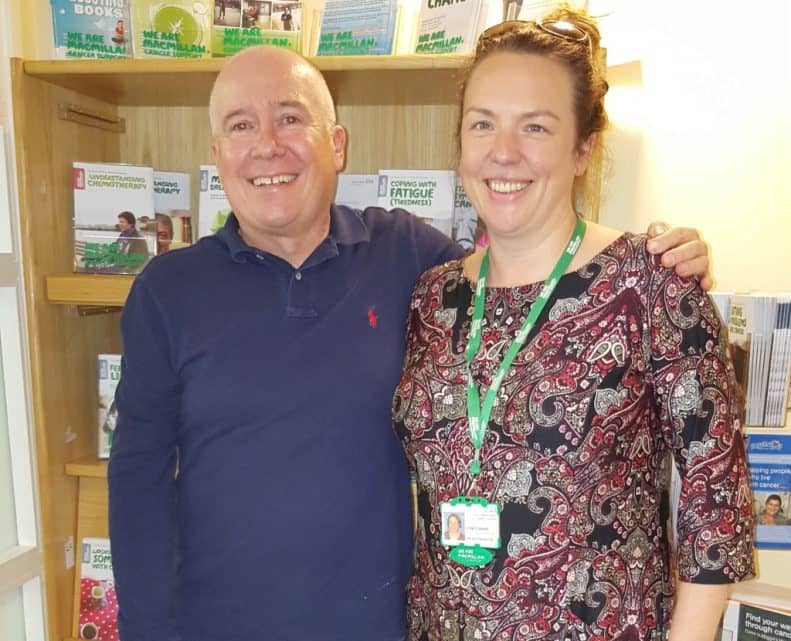 Chris with Lisa from the Manchester Royal Infirmary Hospital
