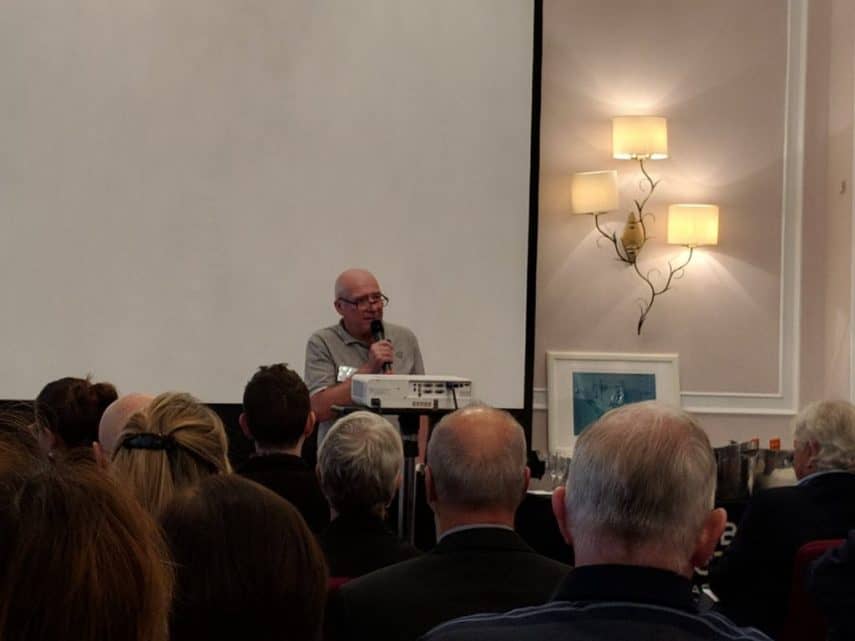 Chris speaking at the UK Proton Therapy 2018 patients meeting in London