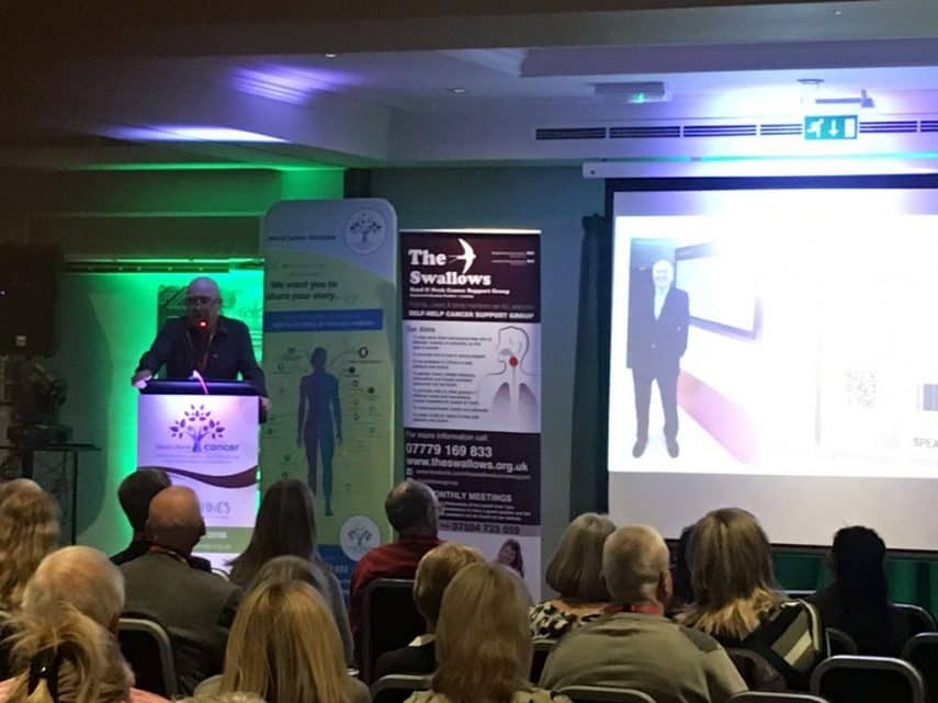Speaking at Swallows Head+Neck cancer conference in Nottingham, November 2018