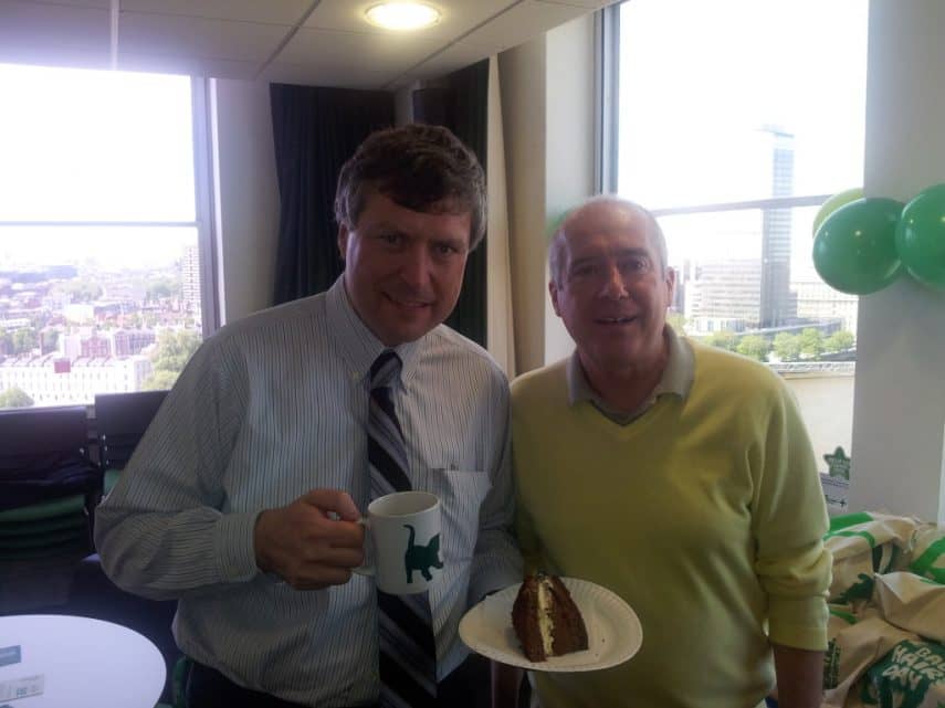 Chris and Sir Ciaran Devane CEO Macmillan Cancer Support