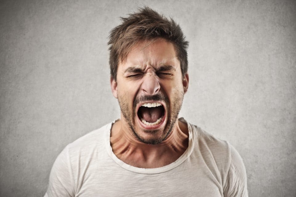 An angry man