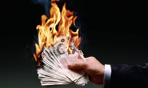 Burning money